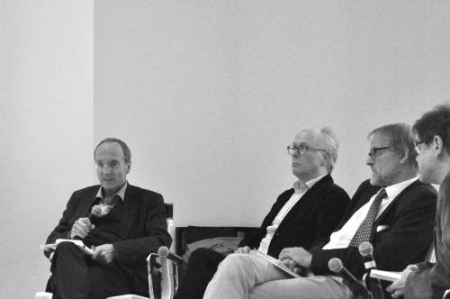 Michael Mönninger, Georg Franck, Jürgen Hasse mit Andreas Denk (FH Köln)